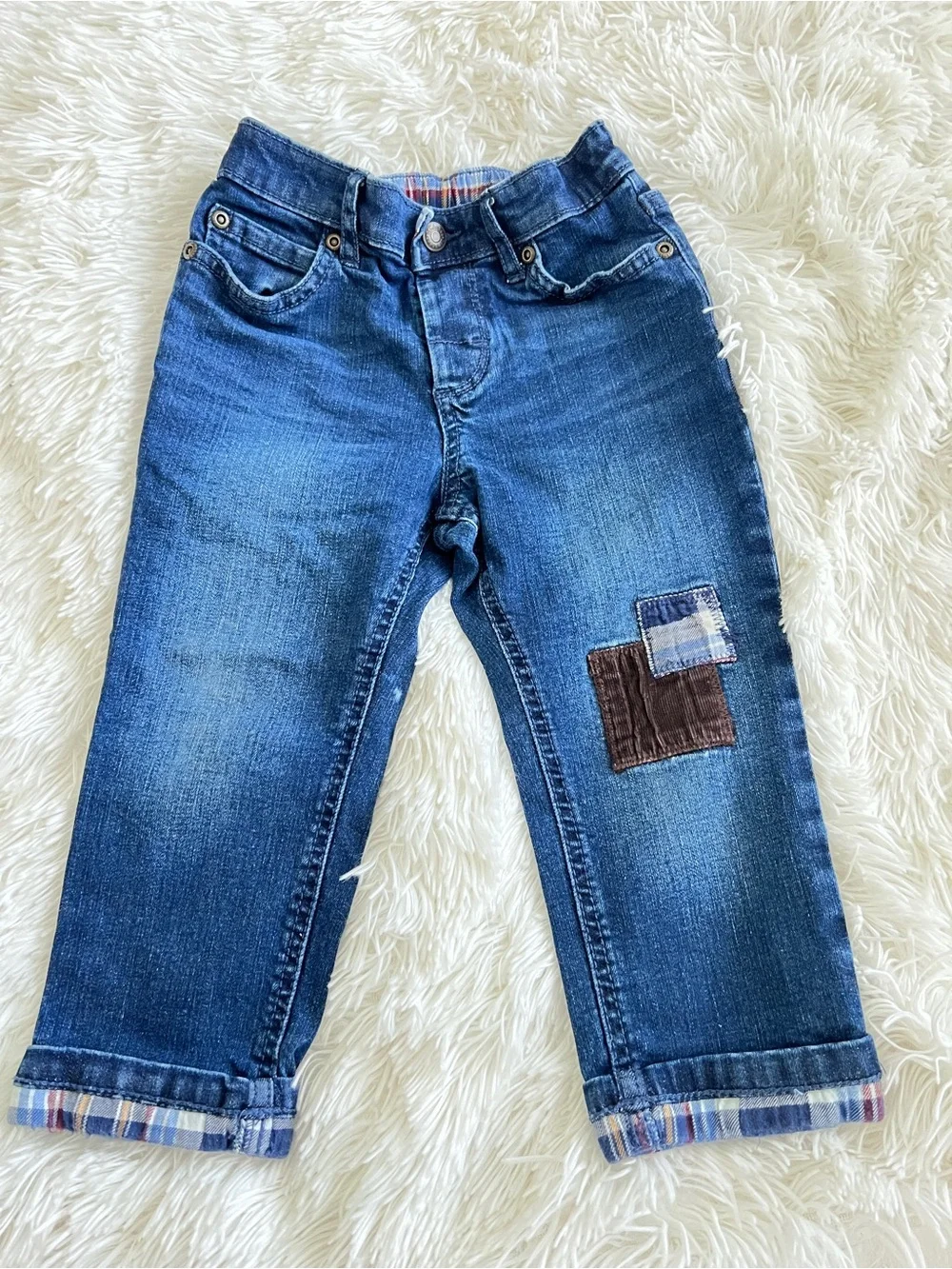 Gymboree Brown Corduroy Jacket & Blue Jeans Matching Set
